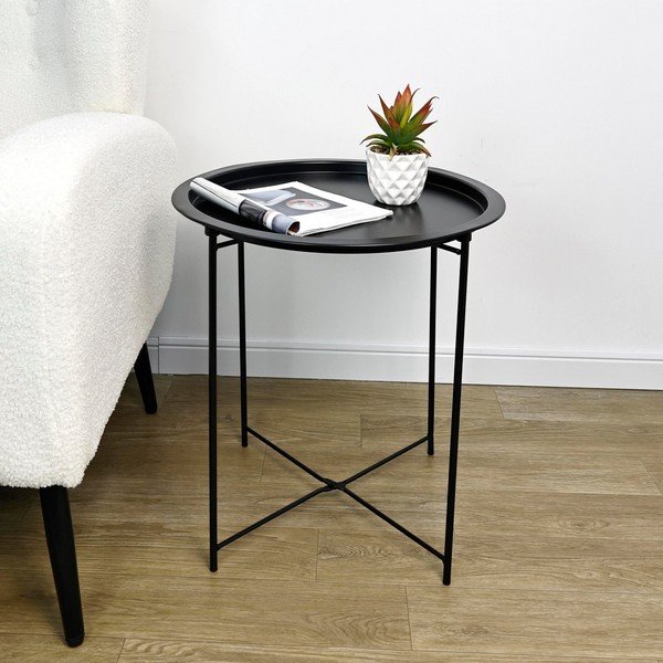 Метална кръгла странична масичка ø 47 cm Hilmar – Yes Everyday-image-2