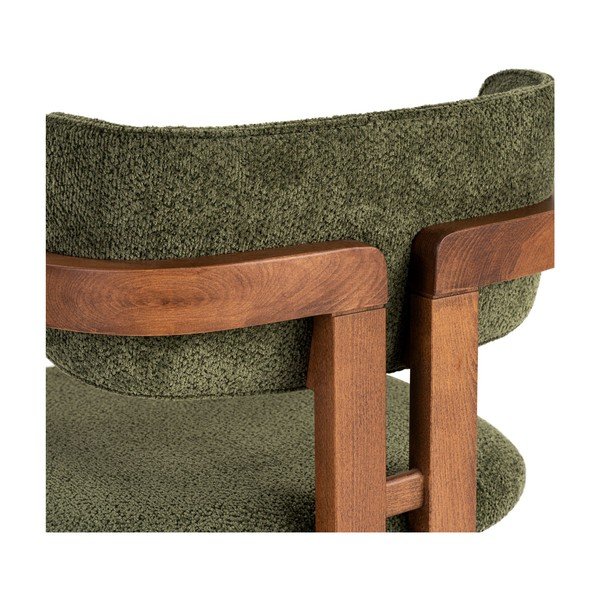 Тъмнозелен трапезен стол с подлакътници Toscana – Kalune Design-image-4