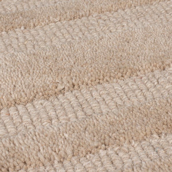 Бежов ръчно изработен вълнен килим 160x230 cm Zen Rectangles – Flair Rugs-image-2