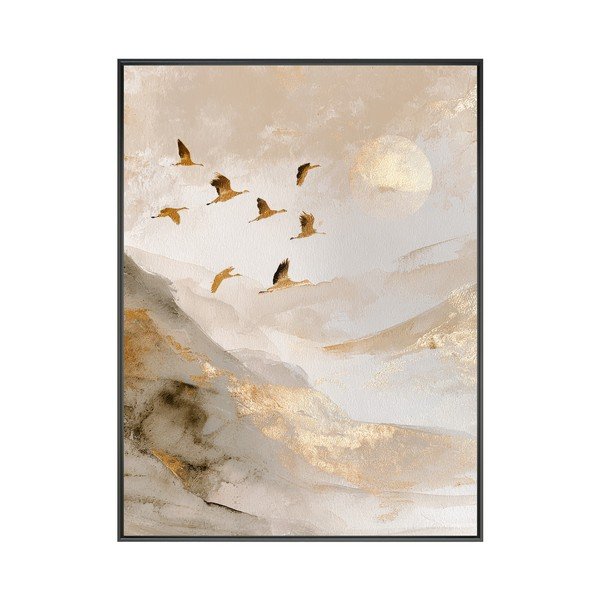Печатна картина с включена рамка 60x80 cm Golden Peaks II – Styler