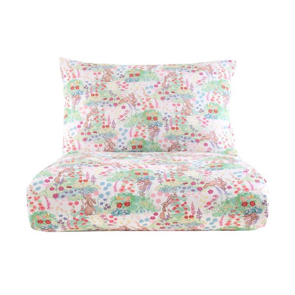 Единично  памучно детско спално бельо 135x200 cm Meadow Bunnies – Belle & Boo