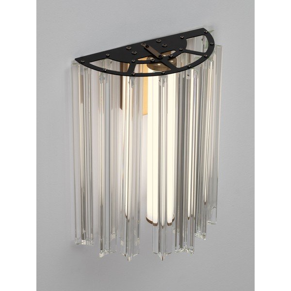 Стъклена LED стенна лампа в месингов цвят Nol – Nova Luce-image-2