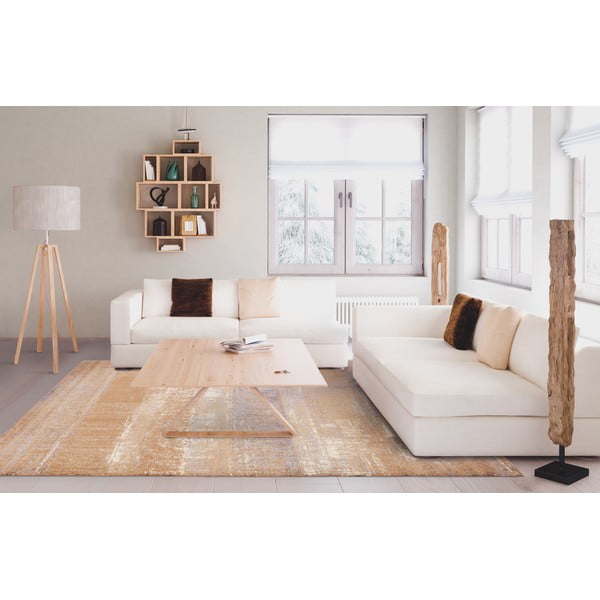 Кафяв вълнен килим 133x180 cm Layers - Agnella-image-1