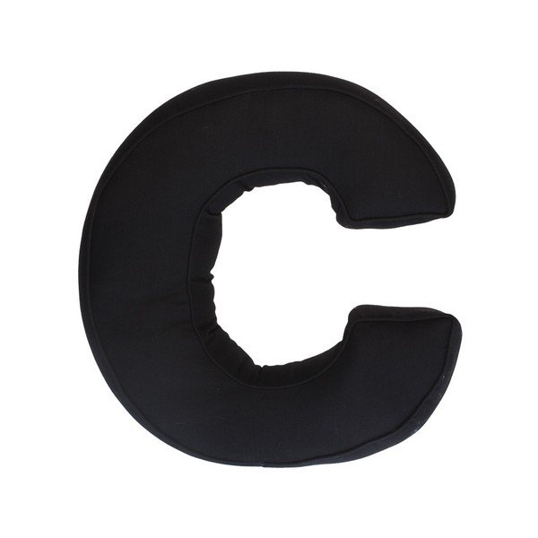 Látkový polštář C, černý