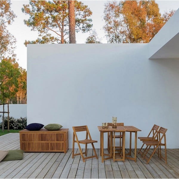 Дървена градинска кутия за съхранение в естествен цвят Noemi  – Bizzotto-image-1