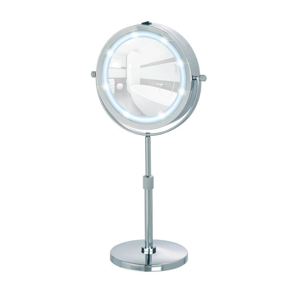 Козметично огледало със светлина/увеличително (5x) ø 13,5 cm Lumi – Wenko-image-1
