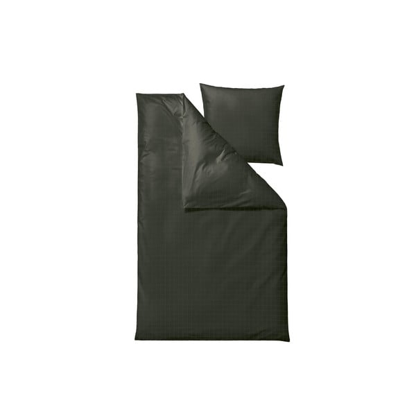 Тъмнозелено памучно спално бельо от дамаска , 140 x 220 cm Clear - Södahl
