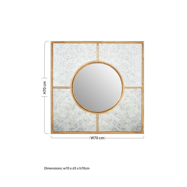Стенно огледало 70x70 cm Zariah - Premier Housewares-image-2