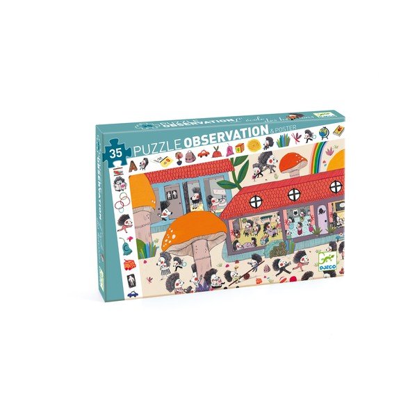 Детски пъзел за наблюдение на таралежи - Djeco-image-1