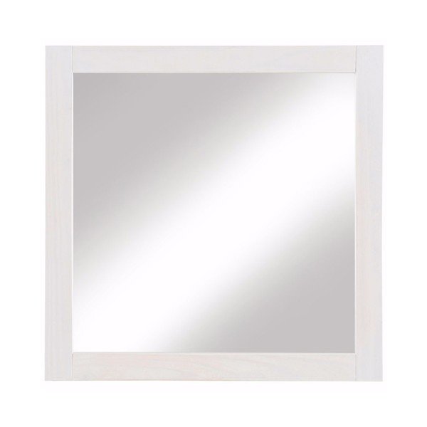 Bílé nástěnné zrcadlo z masivního borovicového dřeva Støraa Cabana-image-1
