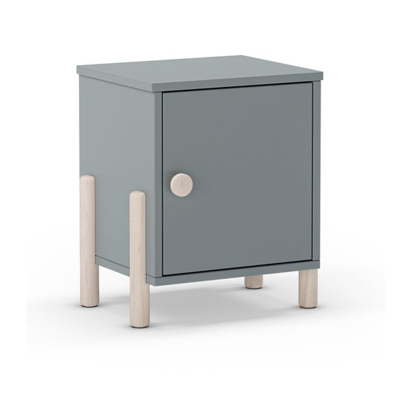 Детско нощно шкафче сиво-зелено от масивен бор Enola – Marckeric-image-2