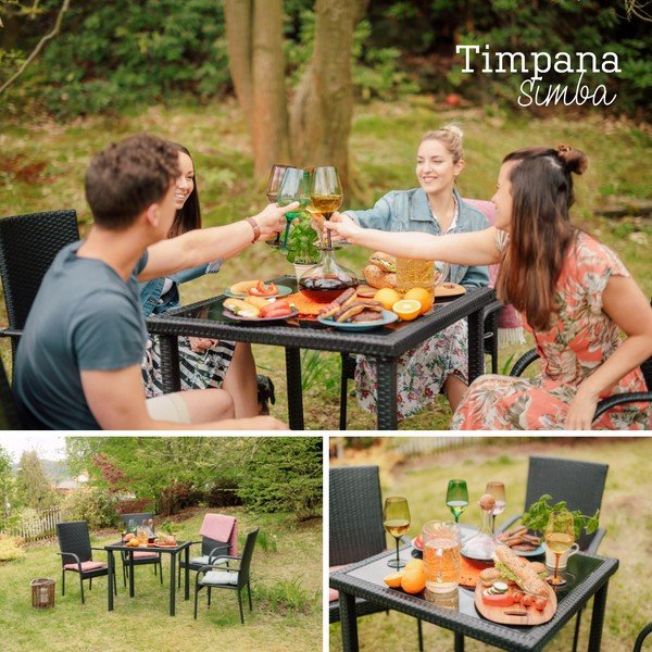 Комплект градински мебели от изкуствен ратан Simba - Timpana-image-1
