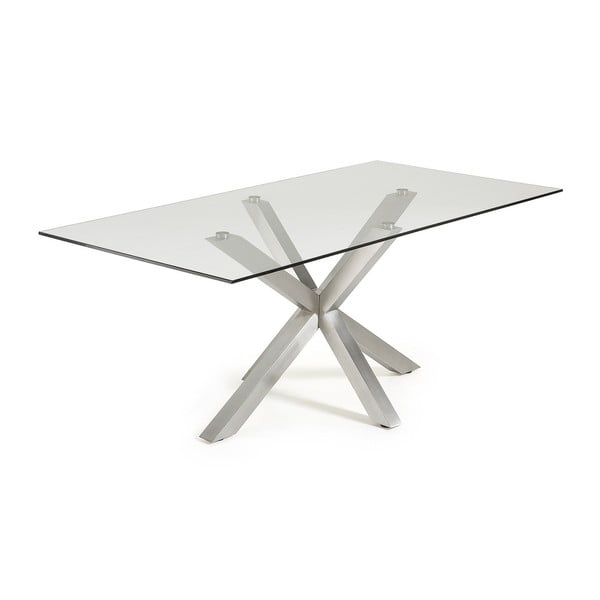 Jídelní stůl s matně kovovým podnožím La Forma Arya, délka 200 cm