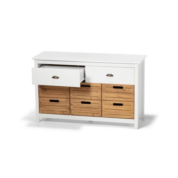 Скрин от бял бор с 8 чекмеджета Ibiza - Bonami Essentials-image-3