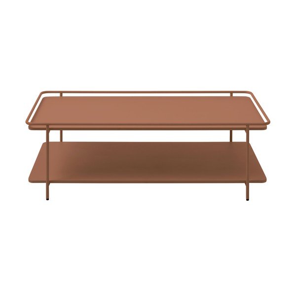 Теракотена метална масичка за кафе 55x110 cm Yuba – Unique Furniture