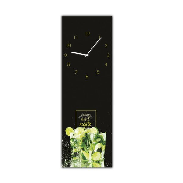 Стенни часовници Glassclock , 20 x 60 cm Mojito - Styler