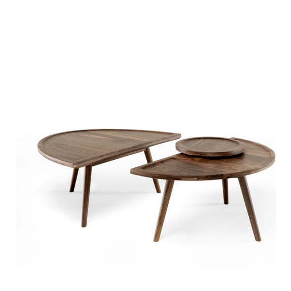 2dílný konferenční stolek z ořechového dřeva Wewood - Portuguese Joinery Colombo