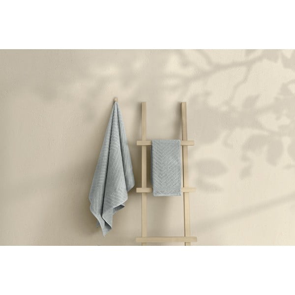 Светлосиви памучни хавлии и кърпи за баня в комплект от 2 бр. от тери – Foutastic-image-1