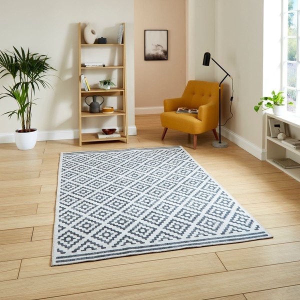 Сив килим подходящ за пране 61x120 cm Coral Grey – Think Rugs-image-1