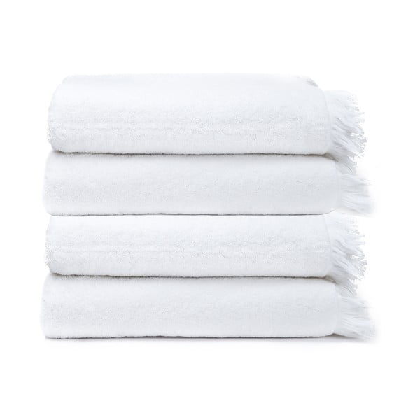 Sada 4 bílých bavlněných ručníků Casa Di Bassi Bath, 50 x 90 cm