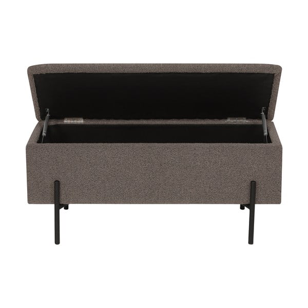 Кафява пейка от прежда с примки от букле Watford – House Nordic-image-2