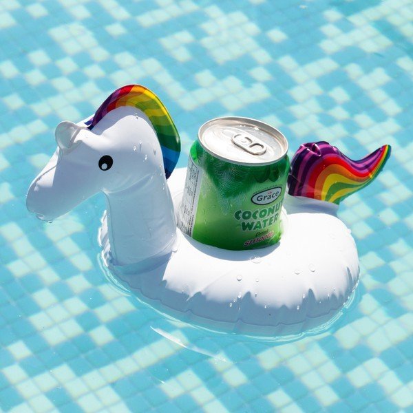 Надуваем пръстен за напитки Еднорог - InnovaGoods-image-1