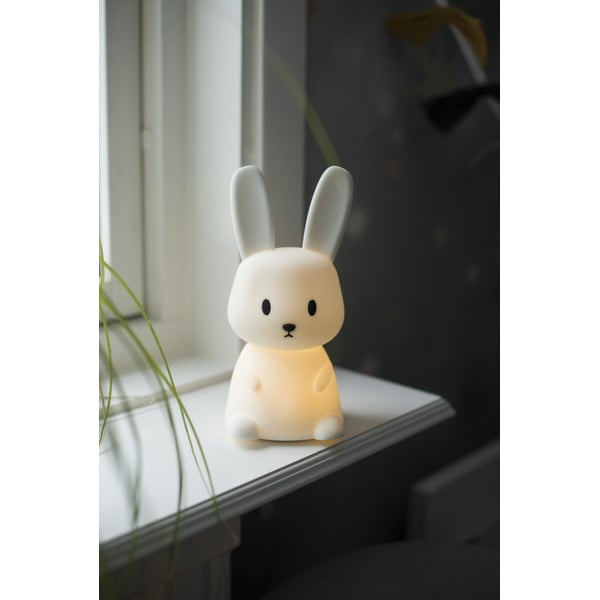 Бяла LED детска нощна лампа Bunny – Star Trading-image-3