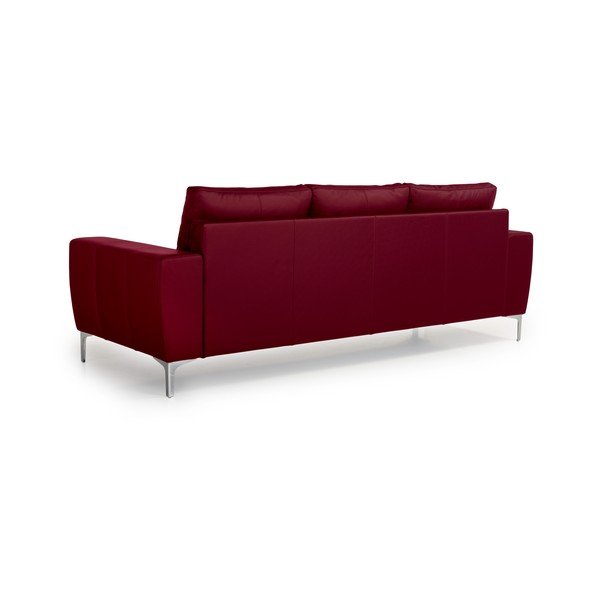 Червен кожен диван Twigo, 227 cm - Scandic-image-3