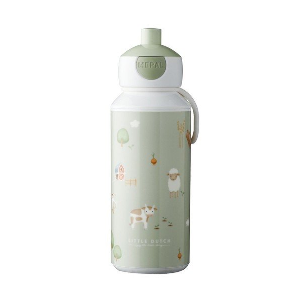 Светлозелена детска бутилка 400 ml Little farm – Mepal