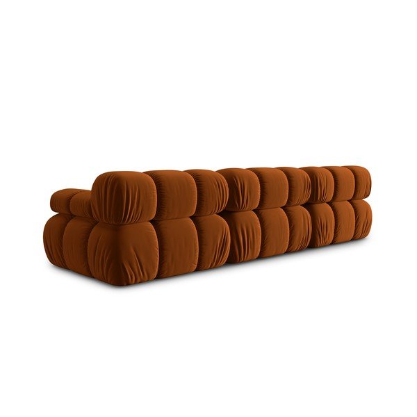 Оранжев кадифен диван 282 cm Bellis - Micadoni Home-image-4