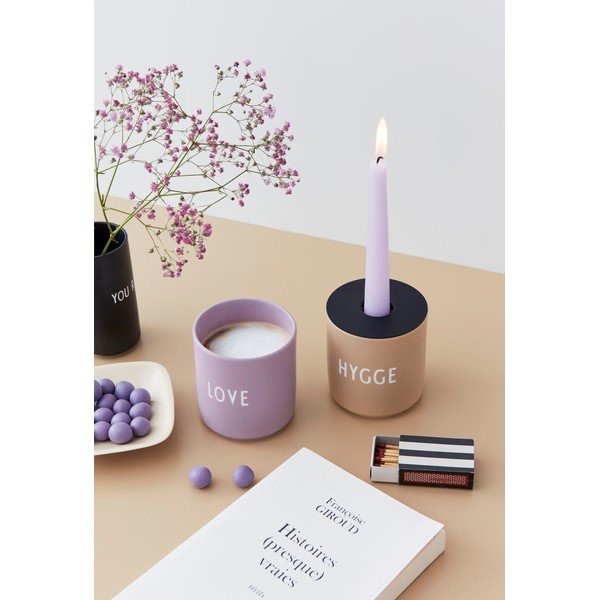 Комплект от 4 черни свещника - Design Letters-image-1