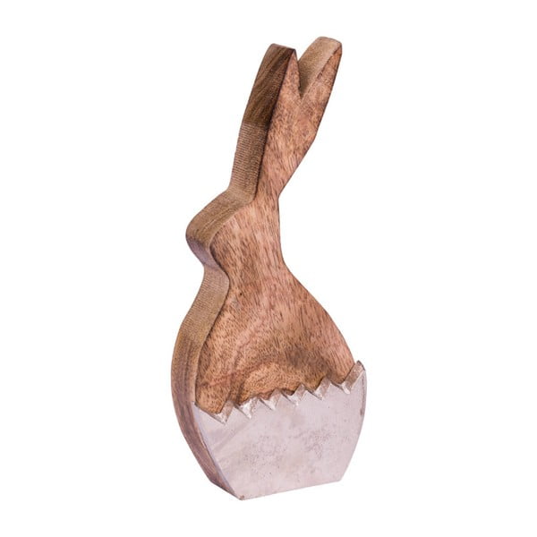 Средна декорация от дърво и никел със заек в яйце Ego Dekor, 8 x 19,5 cm - Ego Dekor