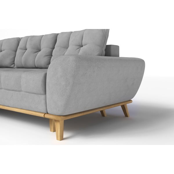 Светлосив разтегателен ъглов диван (ляв ъгъл) Balitco – Ropez-image-4