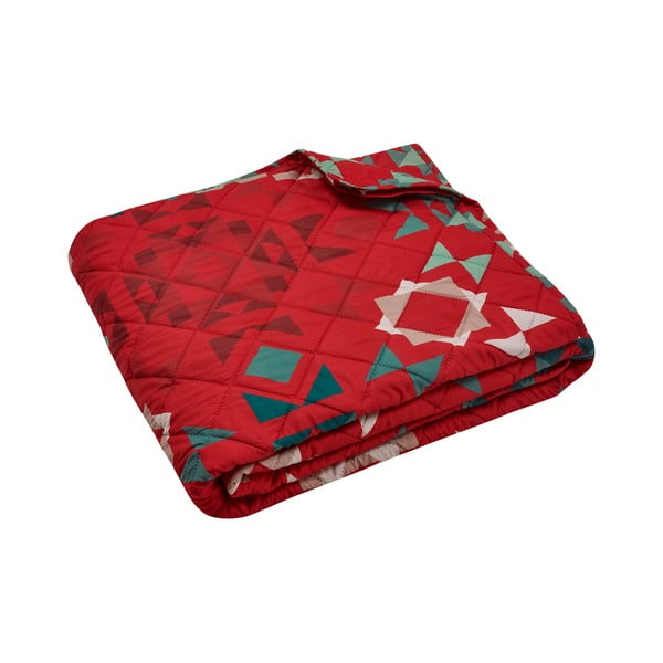 Червено капитонирано покривало за легло 220x230 cm Patchwork – Catherine Lansfield