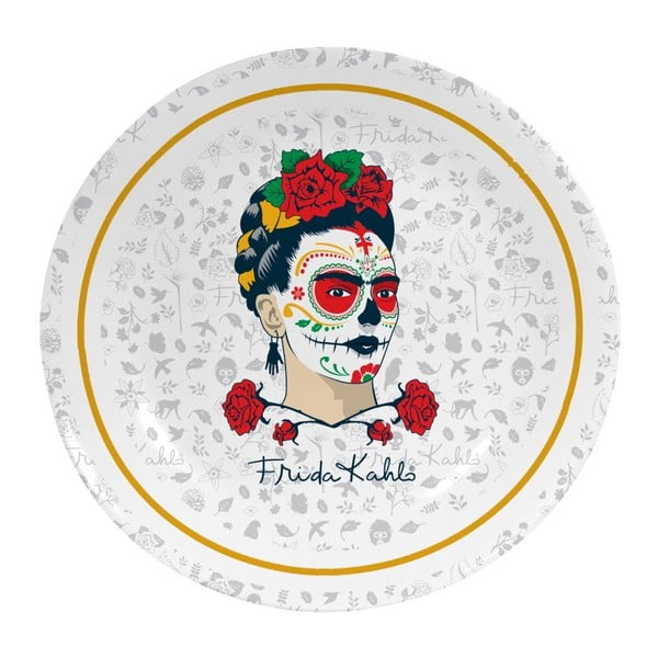 Стенна декоративна керамична чиния Frida Sugar Skull - Madre Selva