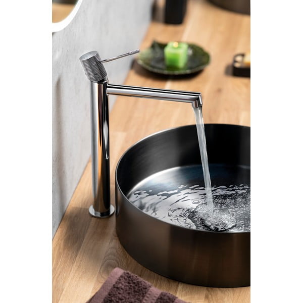 Стояща батерия за мивка в лъскаво-сребрист цвят Solaris – Sapho-image-2