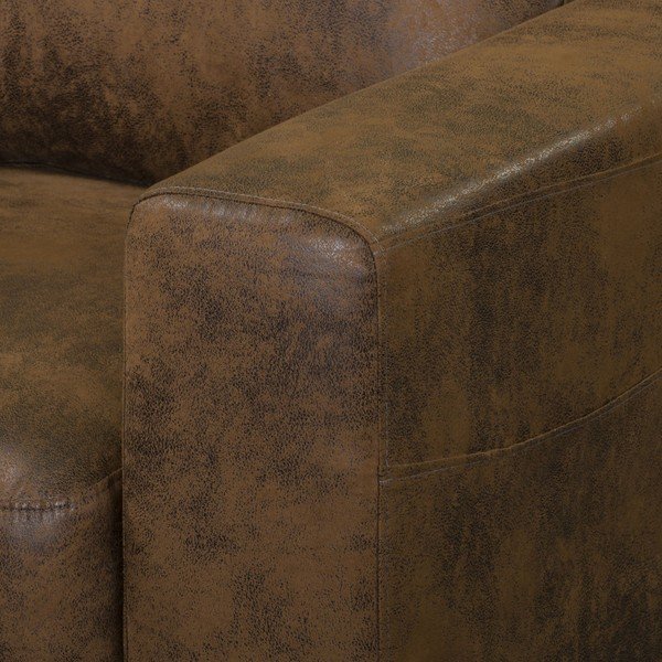 Кафяво кресло от изкуствена кожа Lofty Lilly – Miuform-image-1