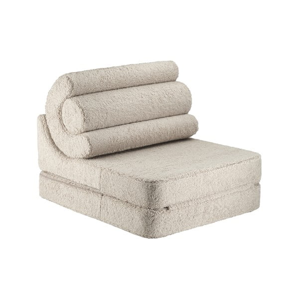 Светлокафяв детски стол от букле Flipster – Wigiwama