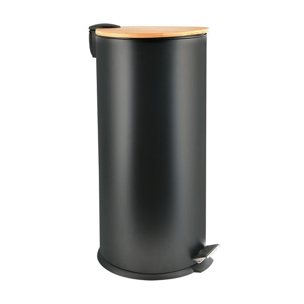 Матово черно стоманено кошче за боклук с педал 30 l   Adonis – Spirella
