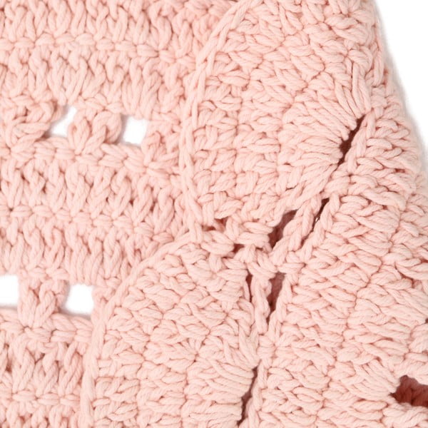 Розов ръчно закачен памучен килим , ø 120 cm Alma - Nattiot-image-4