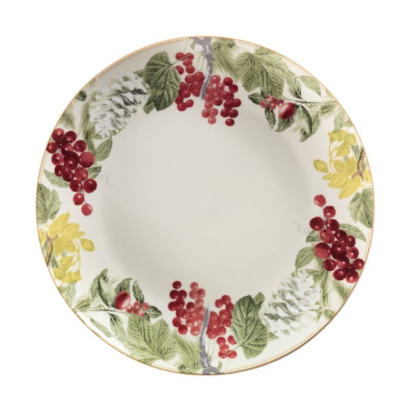 Порцеланова чиния с коледен мотив , ⌀ 33,5 cm Sottobosco - Brandani