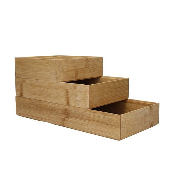 Бамбукови органайзери за чекмеджета в комплект от 3 Copco - Kitchen Craft-image-3