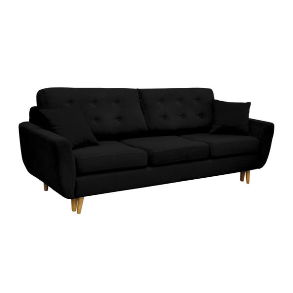 Černá rozkládací pohovka pro tři Cosmopolitan design Barcelona-image-1