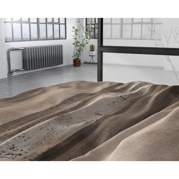 Hnědé flanelové povlečení na jednolůžko Sleeptime Marcus Taupe, 140 x 220 cm-image-3