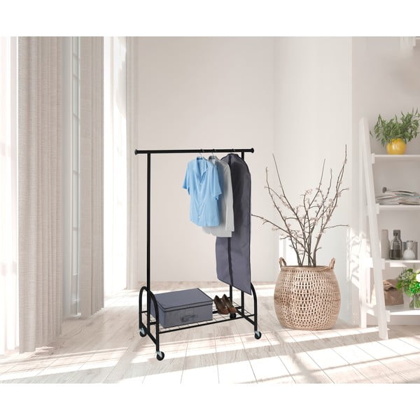 Черен метален стелаж за дрехи Profi - Wenko-image-1