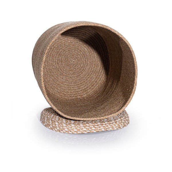 Бежова текстилна кутия за съхранение с капак 36x45x50 cm – Mioli Decor-image-2