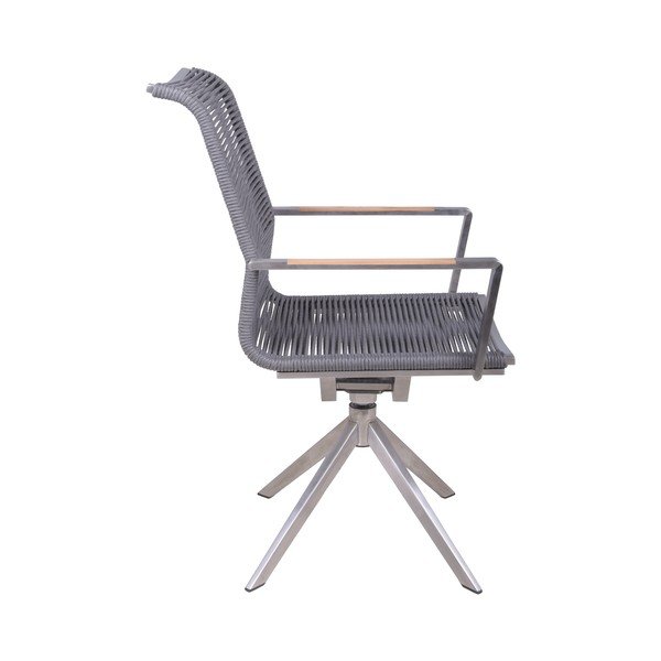 Сив метален градински стол Rubiera – Garden Pleasure-image-2