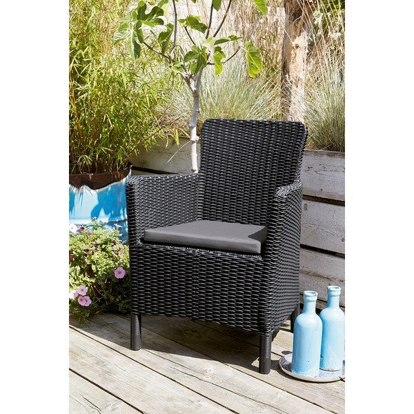 Антрацитен пластмасов градински стол Trenton – Keter-image-1