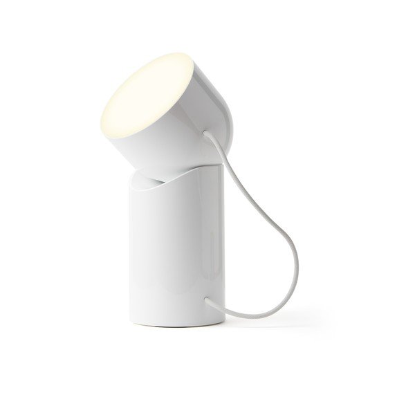 Бяла LED настолна лампа (височина 14 cm) Orbe – Lexon