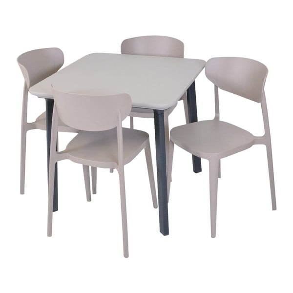 Светлокафяв пластмасов градински стол Mare – Rojaplast-image-4